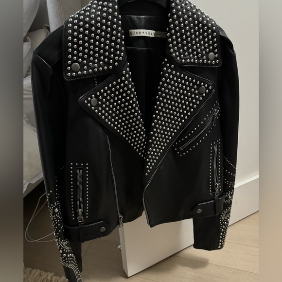 Unique Alice + Olivia leather jacket